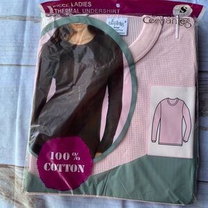 Eva Cervantes Thermal Long Sleeve Light Pink Undershirt Size S